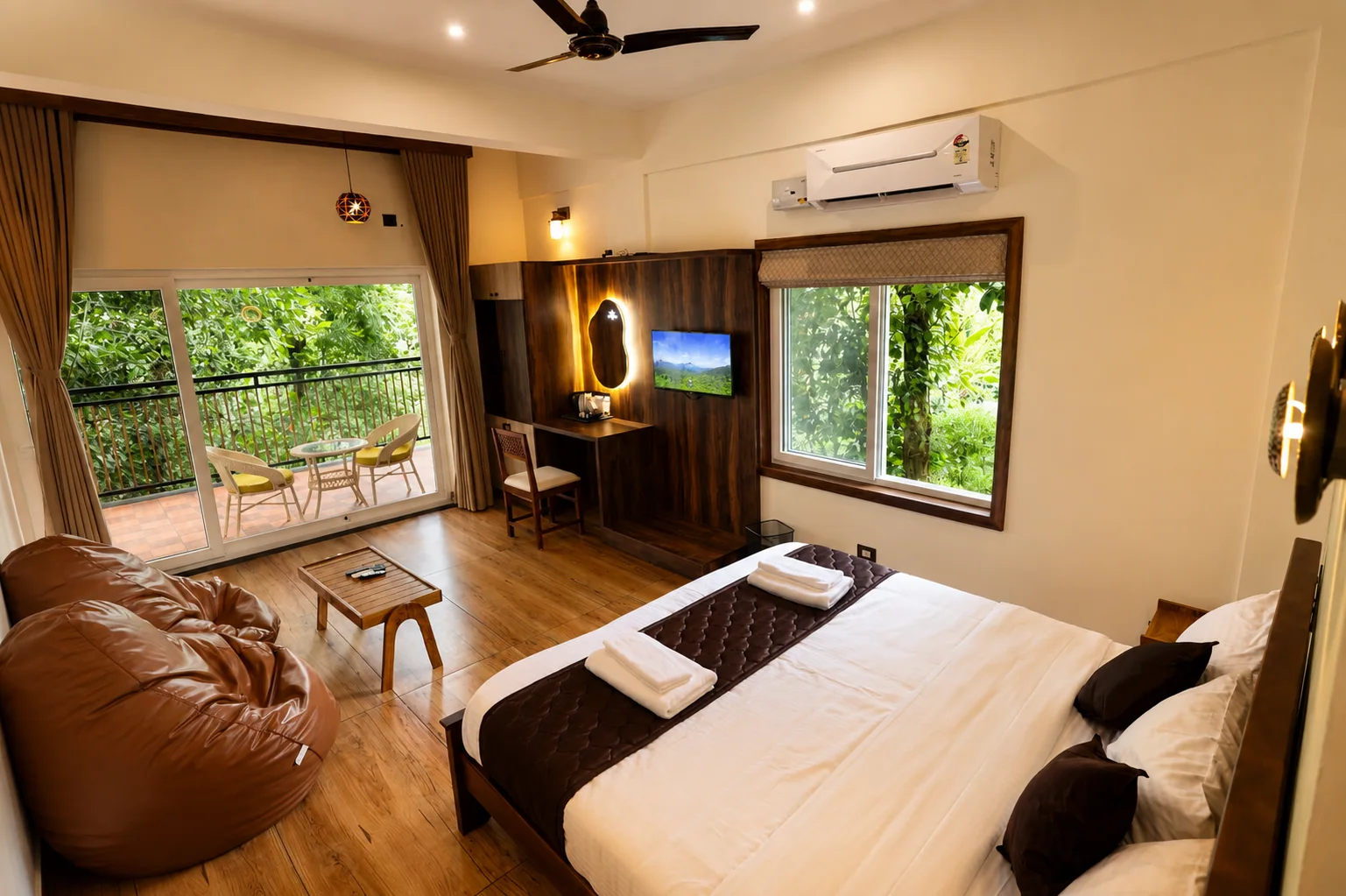 Premium AC Balcony Room interior