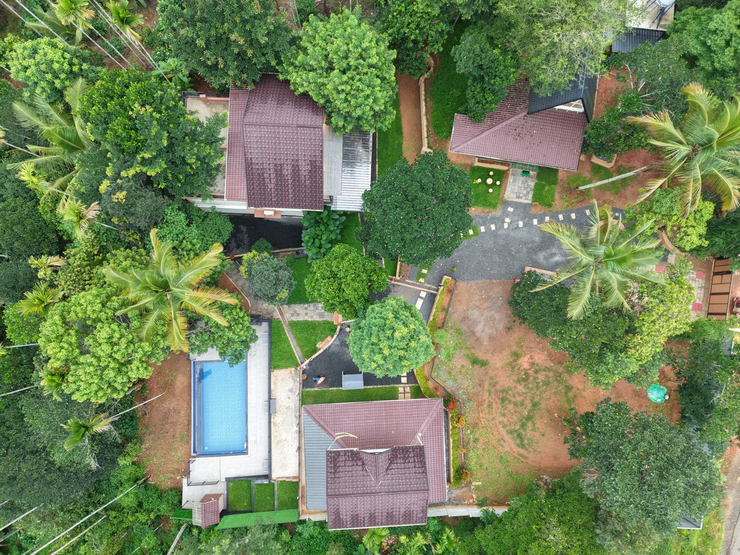 Aerial view of the resort grounds