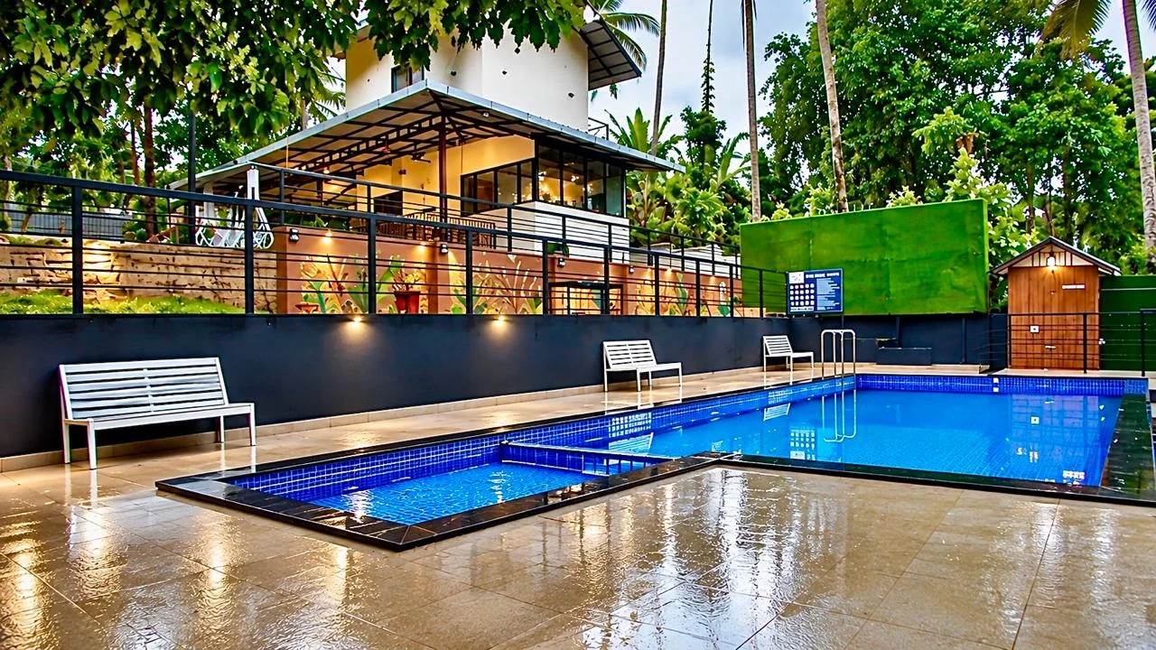 Swimming pool at East Village Resort
